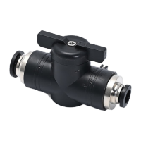 鸣固   手阀开关 气管开关阀 HVFF气动快速接头手动阀门 黑色*BUG*16-12变径直通