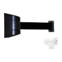 鸣固 挂壁式伸缩隔离带[磁吸款]挂壁式3米[黑色外壳/黑色织带]