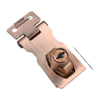 鸣固 双开柜门锁抽屉锁 带锁锁牌 2.5寸[红古]