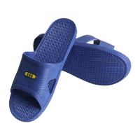 鸣固 静电拖鞋 SPU一体无尘鞋 黑色方拖 40码 MG-ZB-9930