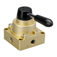 鸣固 气动手转阀 HV02/03/04 手动开关阀 气缸控制 换向手板阀 HV200-02