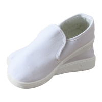 鸣固 防静电棉鞋 电子实验室无尘鞋加绒帆布工作棉鞋[PU软底]白色 40码 MG-ZB-6525-3