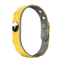 鸣固 静电手环 无线静电硅胶手环 菱形柠檬黄 MG-JD-9670