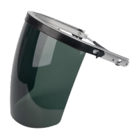 鸣固 铝支架面罩 防冲击防强光 轻便式电焊防护面屏 可配安全帽 支架灰屏 MG-YKB-9621