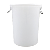 鸣固 ZJ6323清洁加厚大白桶抗压 承重强 带盖塑料水桶 200L桶无盖625*710 白色 CW238798