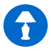 鸣固 物品定位贴 5S6S现场管理标志标签 办公规范标识标签 台灯 1个MGF1099