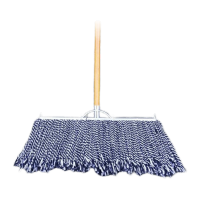 鸣固 平板拖把 木杆棉线老式墩布 棉纱地拖 木柄木质头 铁头加固60cm宽 CS566122