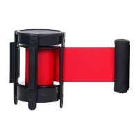 鸣固 不锈钢一米线栏杆 警戒线隔离带伸缩带加厚栏杆座银行排队护栏宾馆酒店机场围栏杆配件 3米线伸缩头