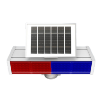 鸣固 太阳能爆闪警示灯 道路交通施工路障灯 夜间高速公路频闪LED信号指示灯四灯双面分体黑色款