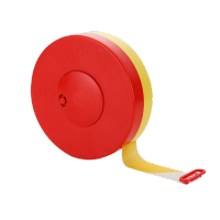 鸣固 警戒线安全隔离警示线100米加厚隔离带注意安全交通警示带涤纶布盘式警戒带 盒装100米警戒线