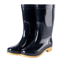 鸣固 中筒雨靴 防滑耐磨防护雨鞋中筒男款雨靴 42