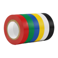 鸣固 电工胶布 PVC电工绝缘胶带 18mm*20m(6卷每色各一卷) KS334840