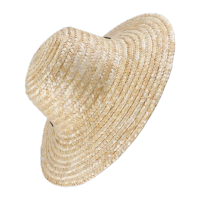 鸣固鸣固 夏季农民草帽 防晒遮阳工地帽 大沿麦秆草编帽 可定制LOGO 直径约48cm KS165001