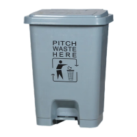 鸣固 脚踩垃圾桶 分类连体塑料脚踏垃圾桶 户外环卫垃圾箱 60L灰色 KS177206