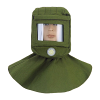 鸣固 防雾防尘面具工业粉尘打磨喷油漆喷砂灰尘全面罩防护披肩帽 喷砂帽(帆布玻璃屏) CS900949