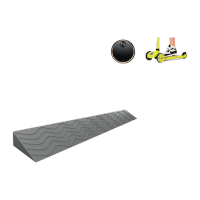 鸣固 台阶斜坡垫 室内门槛 扫地机器人手推车爬坡垫无障碍坡道垫100*18*8cm 灰色