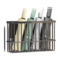 鸣固 雨伞架 磁吸雨具收纳架置物挂伞 挂壁式 黑色小号[磁吸款] 25.5*7.5*15cm CS969571