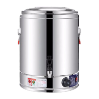 鸣固 不锈钢储水桶 304商用电热开水桶 工业防干烧电煮桶 恒温多用保温桶 带水龙头60L ZB1103