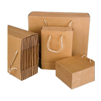 鸣固 牛皮纸礼品袋子 高34*宽23+侧9.5cm 竖版10只 ZH3363