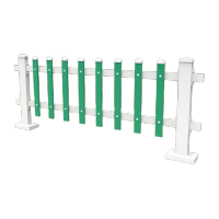 鸣固 PVC塑钢草坪护栏户外花园围栏学校物业绿化带隔离栏杆花坛栅栏篱笆加厚款(墨绿色 30cm高)一米价