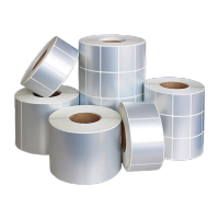 鸣固标签纸哑银标签纸防水贴纸哑银龙PET电子器材银色不干胶亚银标签打印纸pet哑银标签纸 40*30*2500张 双排