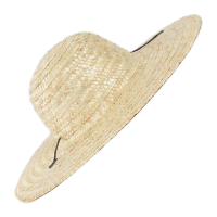 鸣固 夏季农民草帽 防晒遮阳工地帽 大沿麦秆草编帽 可定制LOGO 直径约48cm CS167205