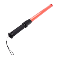 鸣固 交通指挥棒 荧光棒LED多功能指挥棒救生棒荧光棒演唱会闪灯发光棒警示指挥棒 54*3cm 红色电池款