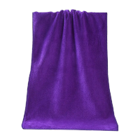 鸣固 吸水毛巾清洁布擦车毛巾擦拭布约30*70cm300g 10条紫色