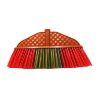 鸣固 ZJ6365开丝硬毛塑料扫把 橡胶除尘扫帚 清洁环卫笤帚 扫把头冰珠扫把头(无杆) KS651266