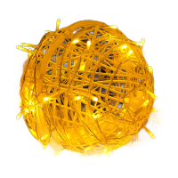 鸣固 led藤球灯串节日装饰圆球灯景观挂树ins户外亮化彩灯串圣诞节元旦新年布置挂灯 直径20cm-暖白色ZL5238