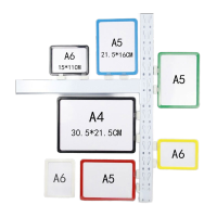 鸣固 仓库货架磁性标识牌 分区标示牌库房物料标签卡仓储货位分类标示卡 双磁 A5红色 5个装ST1026