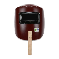 鸣固 电焊面罩 防水飞溅强光耐高温红钢纸焊帽 朱红色手持一体式电焊防护面罩 CS518015