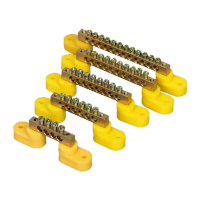 鸣固 零线排地线排 6*9零地排配电箱接线排铜条 螺母连接地排 6孔零排 黄脚 MGL1025