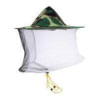 鸣固 防蜂帽子高清面纱养蜂帽钓鱼防蚊透气蜜蜂防蜂罩收蜂帽 带网防蜂帽 3个起订 CS334844