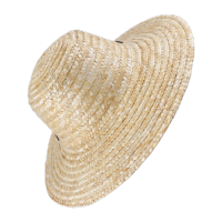 鸣固 夏季农民草帽 防晒遮阳工地帽 大沿麦秆草编帽 可定制LOGO 直径约38cm CS279430