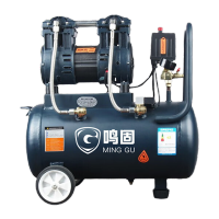 鸣固 无油低噪空压机 220V维修木工钉枪打气泵 850W-30L(整机四件套+F30钉枪) KS002008