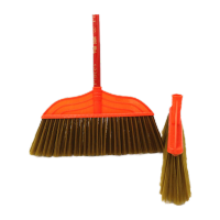 鸣固 开丝硬毛塑料扫把 橡胶除尘扫帚 清洁环卫笤帚 木柄+软毛四排软毛