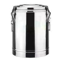 鸣固 不锈钢保温桶商用饭桶 大容量汤桶豆浆奶茶桶304不锈钢50L无龙头ZB1030
