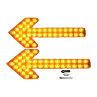 鸣固 交通指示灯 洒水车工程车箭头灯 通用60CM 8灯黄色外壳双箭头(含控制器) KS744829