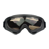 鸣固 护目镜骑行滑雪防风沙透明防尘工业防风镜 黑框茶色镜片 CS641810