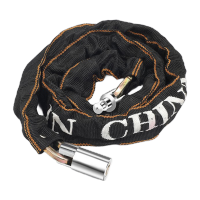 鸣固 防盗锁芯 自行车摩托车防盗密码锁防水抗剪铁链锁65cm*5mm(黄蓝随机) KS139877