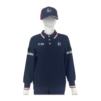 鸣固 中石化夏季红色短袖套装员工装 蓝色