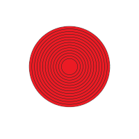 鸣固 压力表三色标识贴 仪表表盘防水反光标贴指示标签 直径15cm整圆红色 KS965140