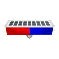 鸣固 太阳能爆闪警示灯 道路交通施工路障灯 夜间高速公路频闪LED信号指示灯四灯双面一体黑色款