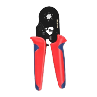 鸣固 VE管型端子压线钳 HSC8管型端子压线钳套装多功能压接钳冷压钳 6-6A压线钳(红蓝手柄)
