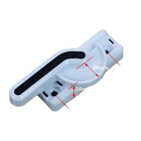 鸣固 铝合金门窗韩式月牙锁 白右[孔距46mm]1号钩