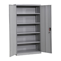 鸣固 双开门重型储物柜 工具柜 刀具柜 五金置物柜四块可活动层板 900*500*1800mm