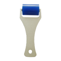 鸣固 防静电硅胶滚筒手动除尘矽胶滚轮铝片架 1.2寸(3cm)