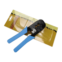 鸣固 网线钳 两用网线电话水晶头RJ45 RJ11压线钳6P/8P多功能省力剪线压接水晶头工具蓝色