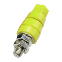 鸣固 JXZ接线柱 面板接线端子50A大电流4mm香蕉插座 M6*45MM 黄色 铜 KS049504